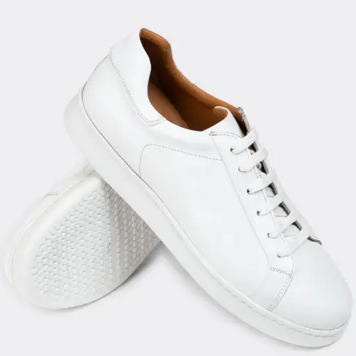 Lace-Up Leather Sneakers
